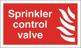 picture of Sprinkler Control Valve Sign - 250 X 150Hmm - Rigid Plastic - [AS-FI26-RP]