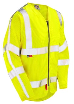 Picture of Huish - Yellow Hi-Vis Anti-Static Sleeved Zip Waistcoat - LE-S25-Y