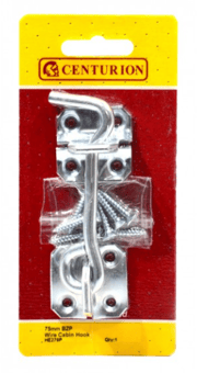 Picture of BZP Wire Cabin Hook - 75mm (3") - Single - [CI-HE276P]