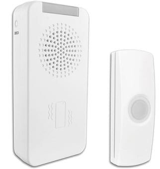 picture of Premium Wireless Vibrating Door Chime with LED Visual Alert - Batteries Not Included - [UM-67313] - (DISC-X)