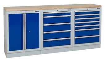 picture of BiGDUG 2041mm Wide Workbench - 5 Drawer Cabinet - 7 Drawer Cabinet - Multiplex Worktop - [BDU-TGC145GBM] - (LP)
