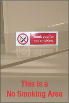 picture of This Is A No Smoking Area Poster - 525 x 775Hmm - Encapsulated Paper - [AS-POS32]