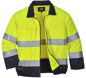 picture of Portwest - Yellow/Navy Madrid Hi-Vis Jacket - PW-TX70YNR