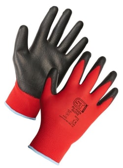 picture of Supertouch Red PU Coat Fixer Precision Gloves - [ST-28721] - (NICE)