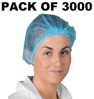 picture of Portwest - Polypropylene Disposable Mob Cap - Pack of 3000 Units - PW-D100