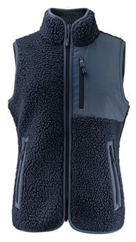 picture of James Harvest Ladies Kingsley Sherpa Fleece Vest - Navy - BT-HAR2121505-H600