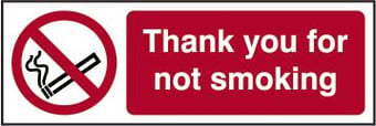 picture of Spectrum Thank You For Not Smoking – RPVC 300 x 100mm - SCXO-CI-11807