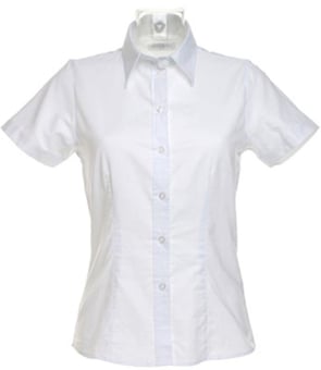 picture of Kustom Kit Ladies Short Sleeved Shirt - White - BT-KK360-WHT
