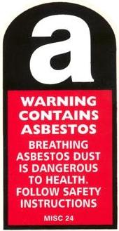 picture of Scafftag Asbestos Tag - Self Adhesive Warning Contains Asbestos Label - [SC-MISC-24]