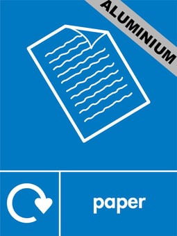 picture of Recycling Signs - Paper - 300 X 400Hmm - Aluminium - [AS-WR20-ALU]