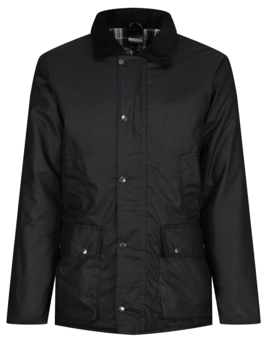 Picture of Regatta Pensford Wax Jacket - Black - BT-TRA532-BLK