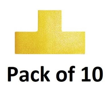 picture of Durable - Floor Marking Shape "T" - Yellow - Pack of 10 - [DL-170004]