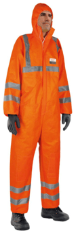 picture of Honeywell - Ne-Hon™ 5+ Hi-Vis Coverall - With Hood - With Reinforced Knees - Single Use - HW-4509807 - (DISC-R)