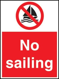 picture of No Sailing Sign - [AS-WH12]