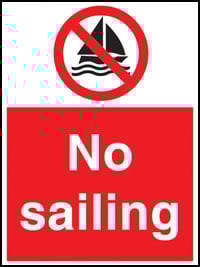 Picture of No Sailing Sign - [AS-WH12]