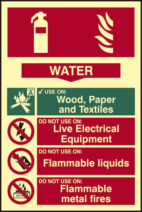 picture of Spectrum Fire Extinguisher Composite – Water – PHS 200 x 300mm – [SCXO-CI-17161]