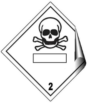 Picture of UN Placards - Toxic/Poison Gas 2 Sign - 250 X 250Hmm - Self Adhesive Vinyl - [AS-DA56-SAV]