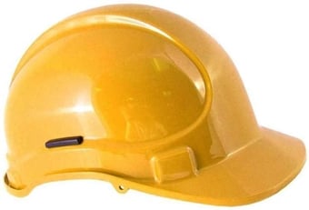 picture of Short Dated Yellow Non-Vented Safety Helmet Without Sweetband - [TY-HC300/NSB-RAL1028] - (DISC-W)