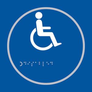 Picture of Disabled symbol - Taktyle (150 x 150mm) - SCXO-CI-TK2005WHBL