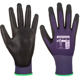 Picture of Portwest A195 Touchscreen Purple/Black PU Gloves - PW-A195U8R