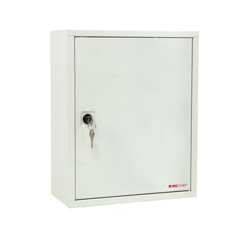 Picture of White Metal Document Cabinet with Key Lock - Protect Valuable Documents from Fire & Disaster - [HS-FMDCK-W]