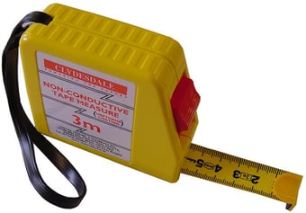 picture of Clydesdale - Yellow Non-conductive Measure Tape - Length 3m - Tested to 20kV - [CD-CLY-111-001]