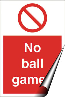 Picture of No Ball Games Sign - 200 x 300Hmm - Self Adhesive Vinyl - [AS-PR152-SAV]