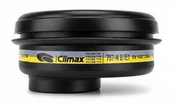 Picture of Climax 757-N-B1E1 Gas Filter For - 732 and 757 Face Mask - Pair - [CL-757N-B1E1]