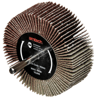 picture of Amtech Abrasive Flap Wheel 80 x 30mm - Grit 60 - [DK-V0660]