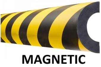 picture of TRAFFIC-LINE Pipe Protection - CURVATURE 40 - Magnetic 1,000mm Lengths - Yellow/Black - [MV-422.21.293]
