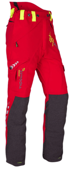 picture of Arbortec AT4050 Breatheflex Chainsaw Trousers Design C Class 1 Red - Reg Leg - ARB-AT4050-RE - (LP)