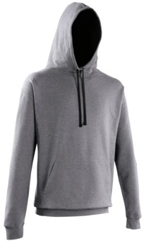 Picture of Just Hoods Awdis Varsity Hoodie Charcoal/Jet Black - PLU-JH003MCHA/JEB