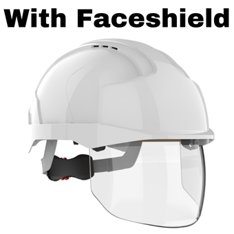 picture of JSP - The All New EVO VISTA shield White Safety Helmet - Vented - [JS-AMD170-004-F00]