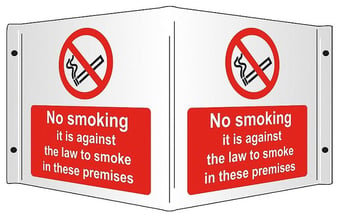 Picture of No Smoking Rigid - Rigid 3D Projection Sign - [SA-SS8039R] - (DISC-X)