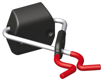 picture of Alfer Steel Galvanised Coaxis X-Star Type Wall Hook - Red - [PV-02930]