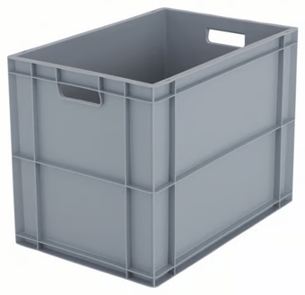 picture of BiGDUG Euro Stacking Box - 450h x 400w x 600d mm - 84 Litre Capacity - Grey - [BDU-BNB4644G]