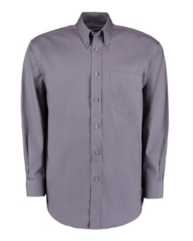 picture of Kustom Kit Men's Long Sleeve Corporate Oxford Shirt - Charcoal Grey - BT-KK105-CHA