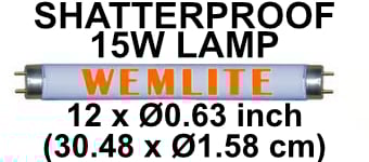 picture of Wemlite - 15 Watts Lamp For Fly Killers - BL368 - Shatter Resistant  - [BP-LS14WS-W]