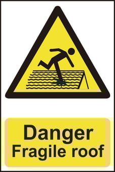 Picture of Spectrum Danger Fragile Roof - SAV 200 x 300mm - SCXO-CI-11099