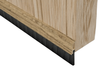 picture of Warmseal Concealed Fix Bottom Door Brush Strip Light Oak Effect - [CI-G13501] - (DISC-W)