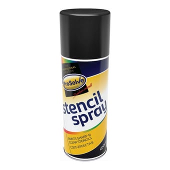Picture of ProSolve Industrial Stencil Spray - 400ml aerosol - Black - PV-SSBLA4