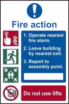 Picture of Spectrum Fire action procedure - PVC (200 x 300mm) - SCXO-CI-0174