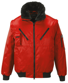 Picture of Portwest PJ10 4 in 1 Pilot Jacket Red - PW-PJ10RER