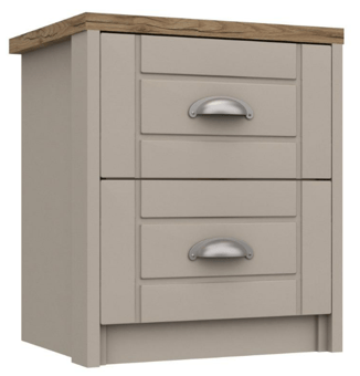 picture of One Call Skye 2 Drawer Bedside - Fired Earth/Oak - [OCF-SKYNROFEB2]