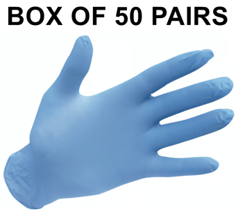picture of Portwest A925 Powder Free Nitrile Disposable Blue Gloves - Box of 50 Pairs - PW-A925BLU