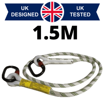 picture of Aresta - Fall Restraint Lanyard Fixed Rope - 1.5M - EN354 EN358 EN362 - Carabiners Sold Separately - [XE-AR-02801/15]