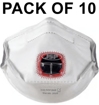 picture of JSP 335 Typhoon Horizontal Fold Flat FFP3 Masks Pack of 10 - [JS-BEY130-201-A00]