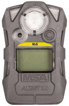 picture of MSA ALTAIR 2X Gas Detector H2S-Pulse Low 5 High 10 Charcoal Case - [MS-10157955]