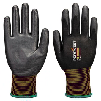 picture of Portwest A372 - GP Grip 18 PU Glove - Pair - Black - PW-A372K8R