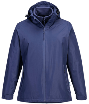 picture of Portwest S574 - Women's 3-in-1 Jacket Navy Blue - PW-S574NAR